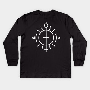 Mystical Arcane Symbol white Kids Long Sleeve T-Shirt